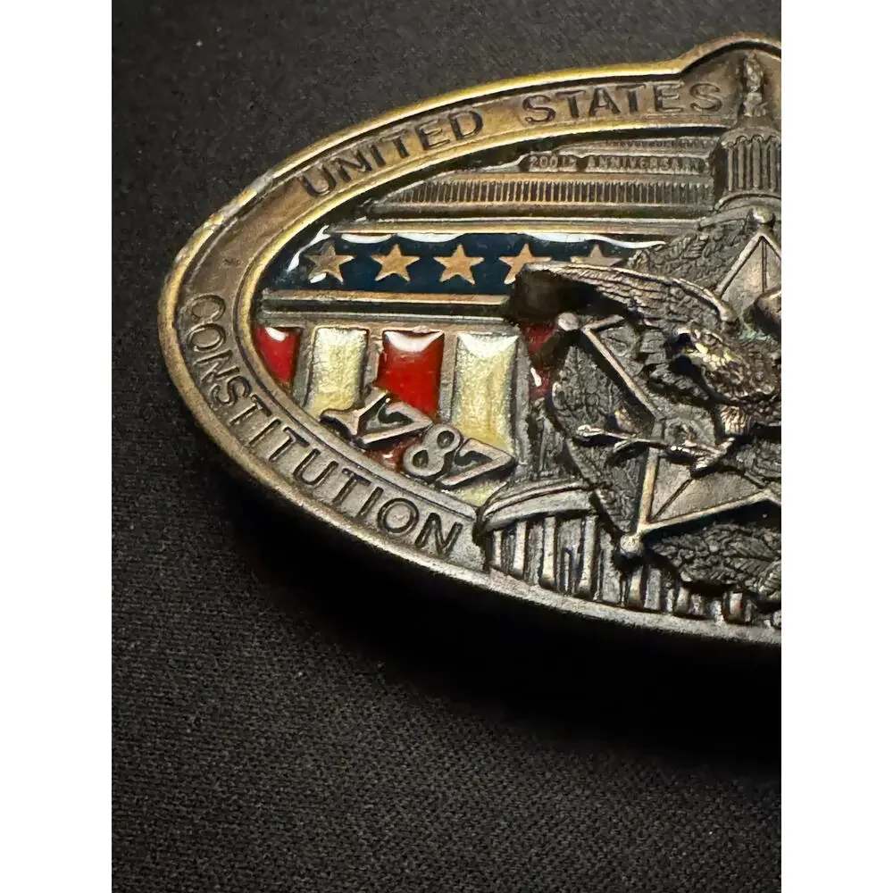 Vintage Heavy USA Bicentennial‎ Numbered Belt Buckle